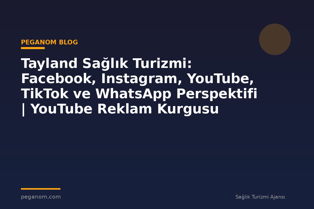 Tayland Sağlık Turizmi: Facebook, Instagram, YouTube, TikTok ve WhatsApp Perspektifi | YouTube Reklam Kurgusu