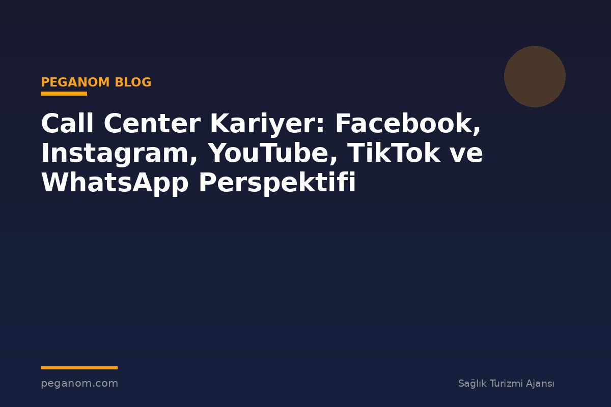 Call Center Kariyer: Facebook, Instagram, YouTube, TikTok ve WhatsApp Perspektifi