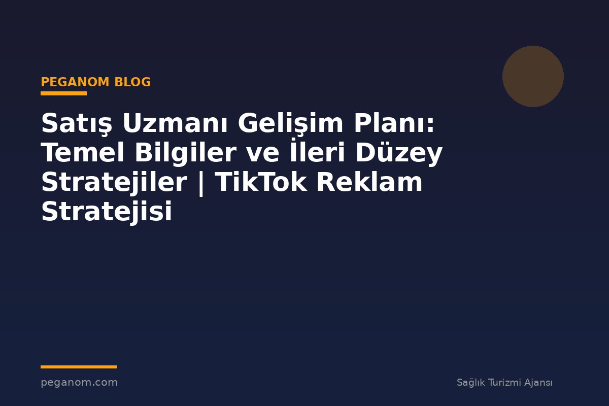 Satış Uzmanı Gelişim Planı: Temel Bilgiler ve İleri Düzey Stratejiler | TikTok Reklam Stratejisi