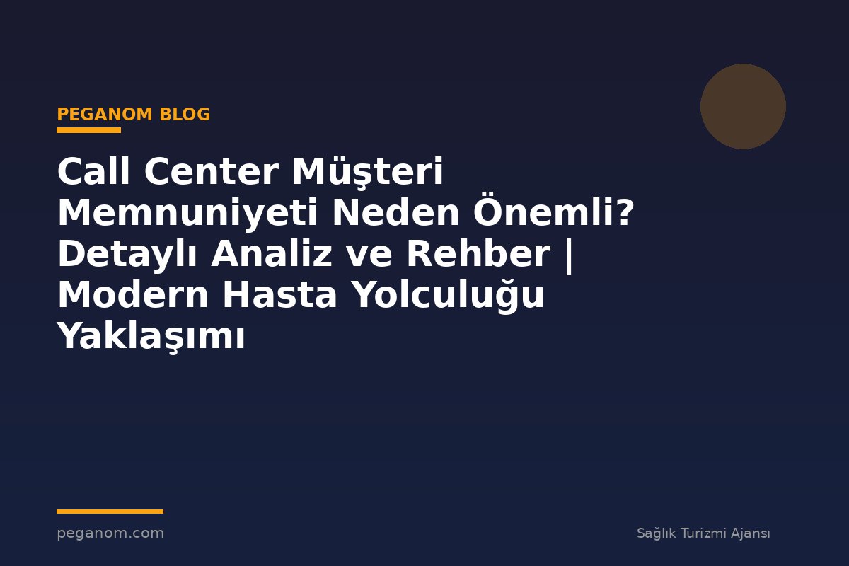 Call Center Müşteri Memnuniyeti Neden Önemli? Detaylı Analiz ve Rehber | Modern Hasta Yolculuğu Yaklaşımı