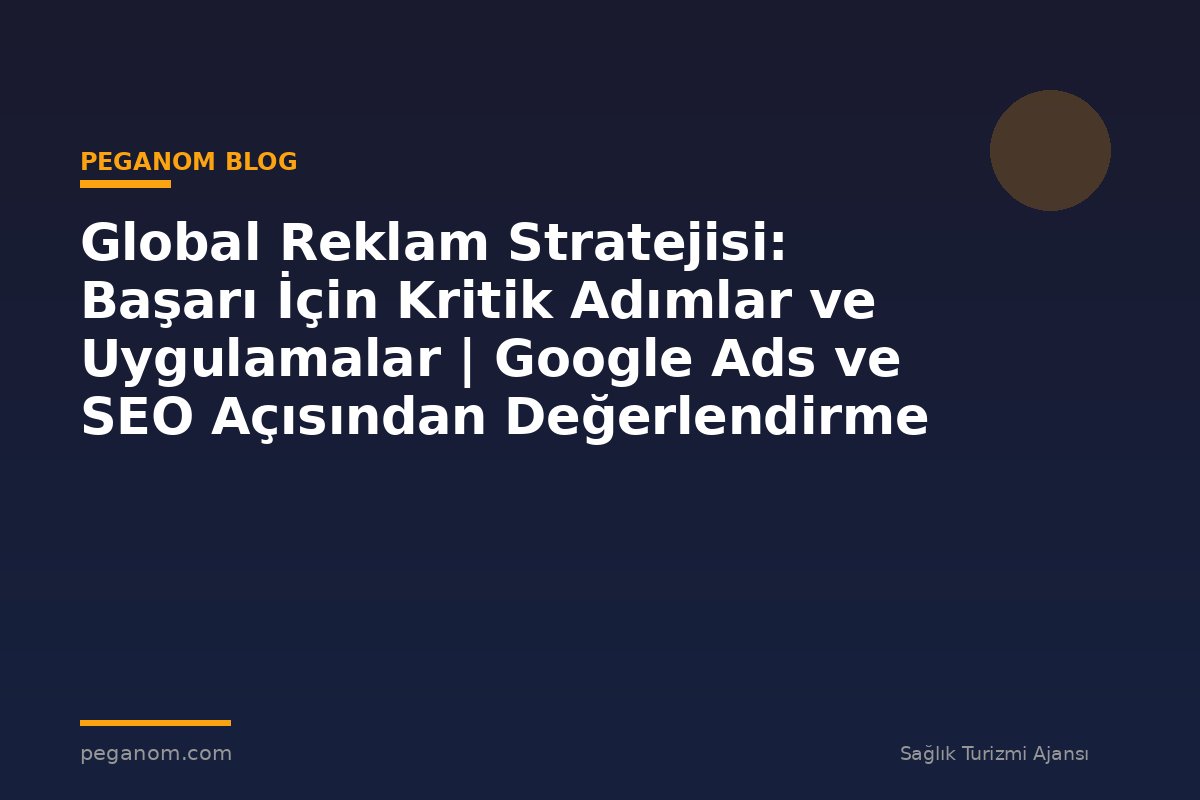 Global Reklam Stratejisi: Başarı İçin Kritik Adımlar ve Uygulamalar | Google Ads ve SEO Açısından Değerlendirme