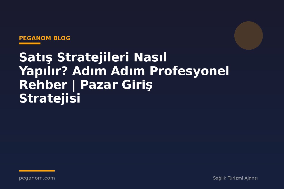 Satış Stratejileri Nasıl Yapılır? Adım Adım Profesyonel Rehber | Pazar Giriş Stratejisi