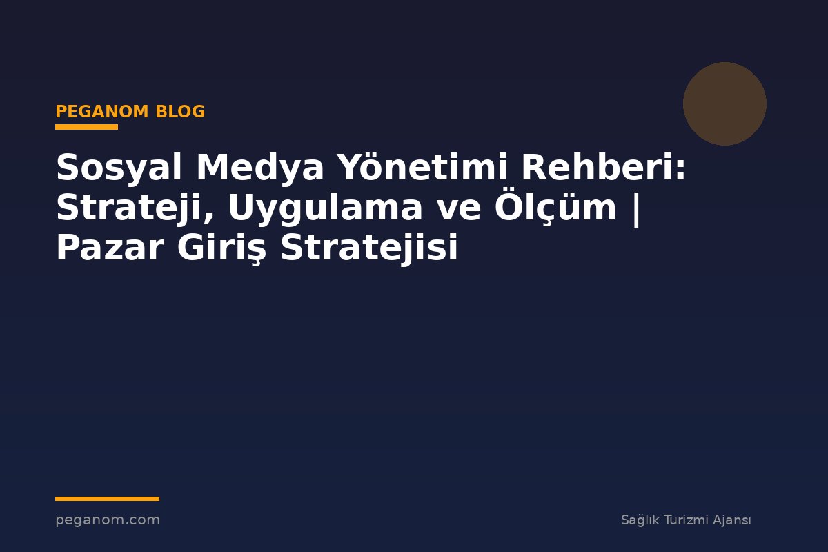 Sosyal Medya Yönetimi Rehberi: Strateji, Uygulama ve Ölçüm | Pazar Giriş Stratejisi