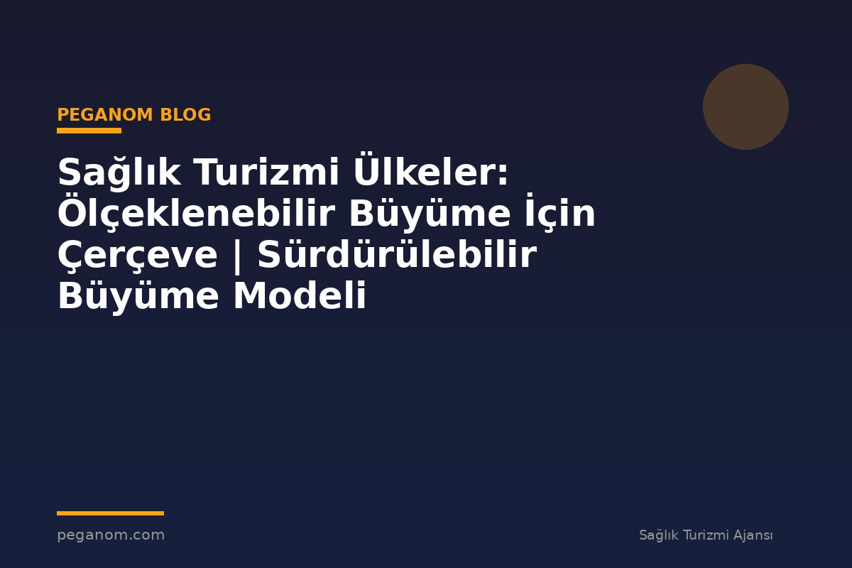 Sağlık Turizmi Ülkeler: Ölçeklenebilir Büyüme İçin Çerçeve | Sürdürülebilir Büyüme Modeli