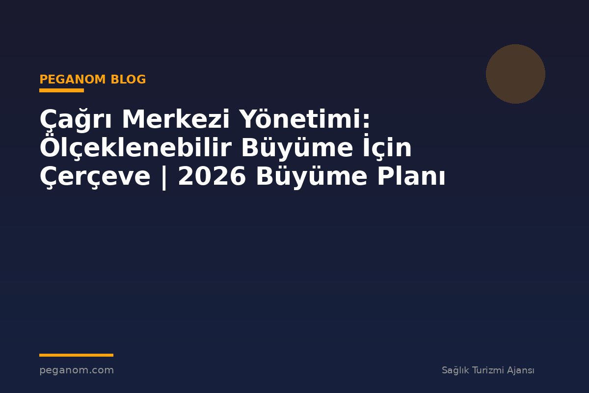 Çağrı Merkezi Yönetimi: Ölçeklenebilir Büyüme İçin Çerçeve | 2026 Büyüme Planı