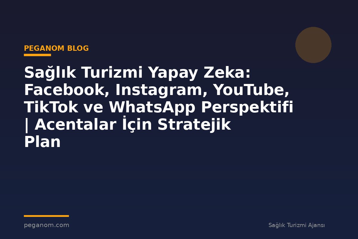 Sağlık Turizmi Yapay Zeka: Facebook, Instagram, YouTube, TikTok ve WhatsApp Perspektifi | Acentalar İçin Stratejik Plan