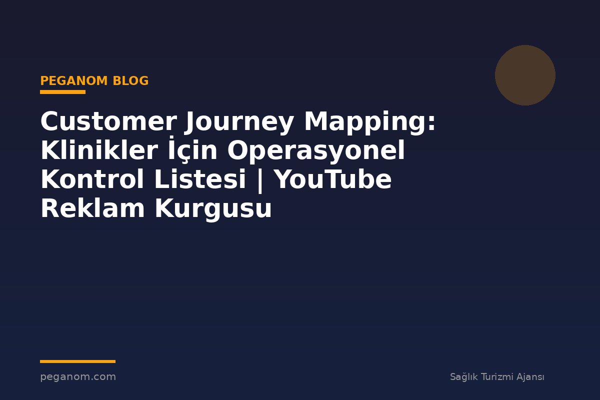 Customer Journey Mapping: Klinikler İçin Operasyonel Kontrol Listesi | YouTube Reklam Kurgusu