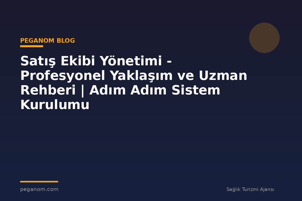 Satış Ekibi Yönetimi - Profesyonel Yaklaşım ve Uzman Rehberi | Adım Adım Sistem Kurulumu