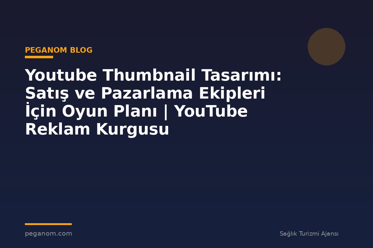 Youtube Thumbnail Tasarımı: Satış ve Pazarlama Ekipleri İçin Oyun Planı | YouTube Reklam Kurgusu