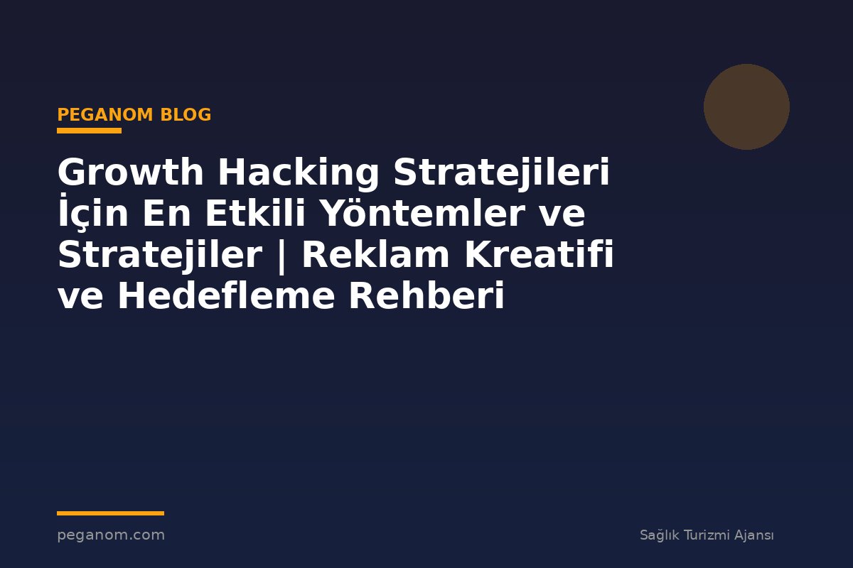 Growth Hacking Stratejileri İçin En Etkili Yöntemler ve Stratejiler | Reklam Kreatifi ve Hedefleme Rehberi