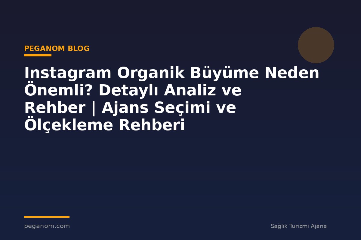 Instagram Organik Büyüme Neden Önemli? Detaylı Analiz ve Rehber | Ajans Seçimi ve Ölçekleme Rehberi