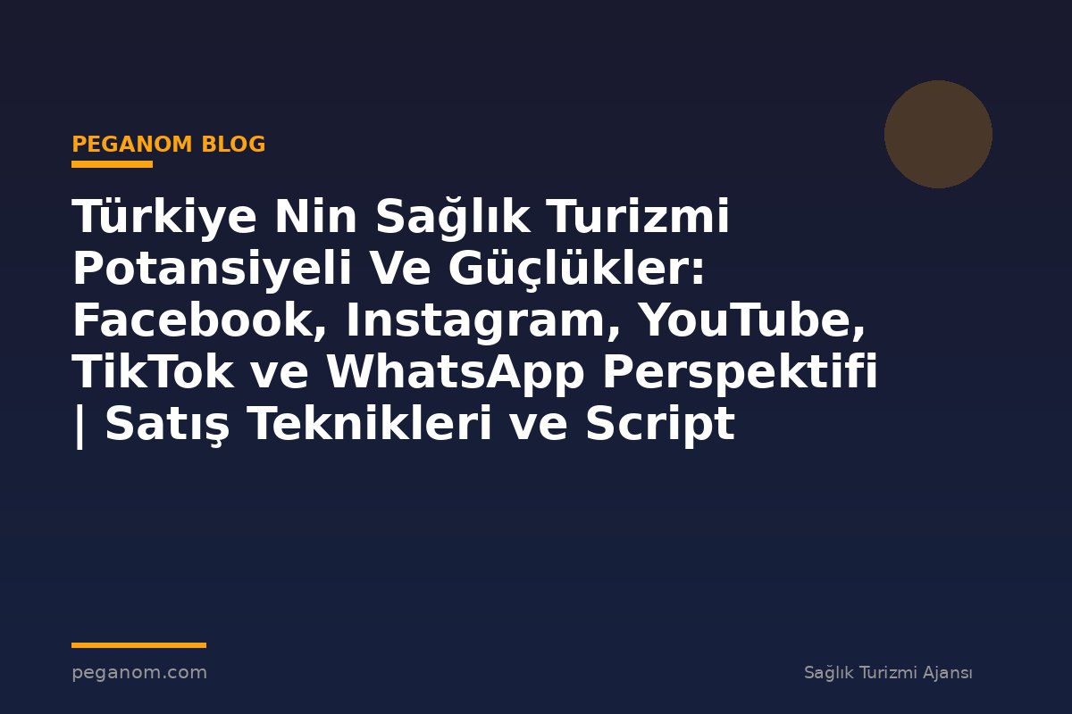 Türkiye Nin Sağlık Turizmi Potansiyeli Ve Güçlükler: Facebook, Instagram, YouTube, TikTok ve WhatsApp Perspektifi | Satış Teknikleri ve Script Yapısı
