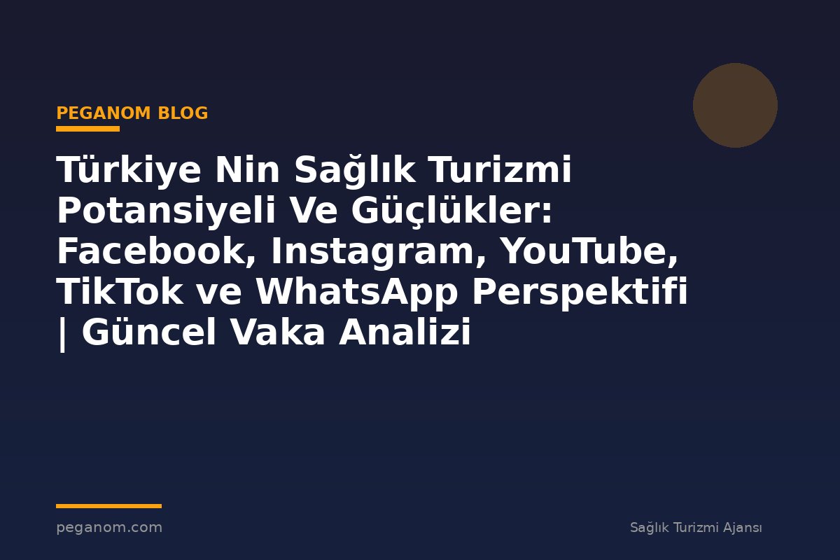 Türkiye Nin Sağlık Turizmi Potansiyeli Ve Güçlükler: Facebook, Instagram, YouTube, TikTok ve WhatsApp Perspektifi | Güncel Vaka Analizi