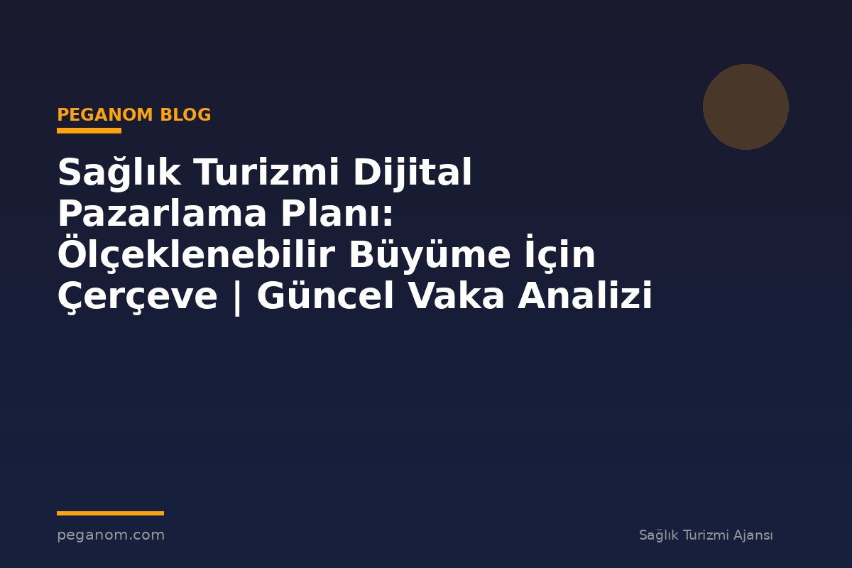 Sağlık Turizmi Dijital Pazarlama Planı: Ölçeklenebilir Büyüme İçin Çerçeve | Güncel Vaka Analizi