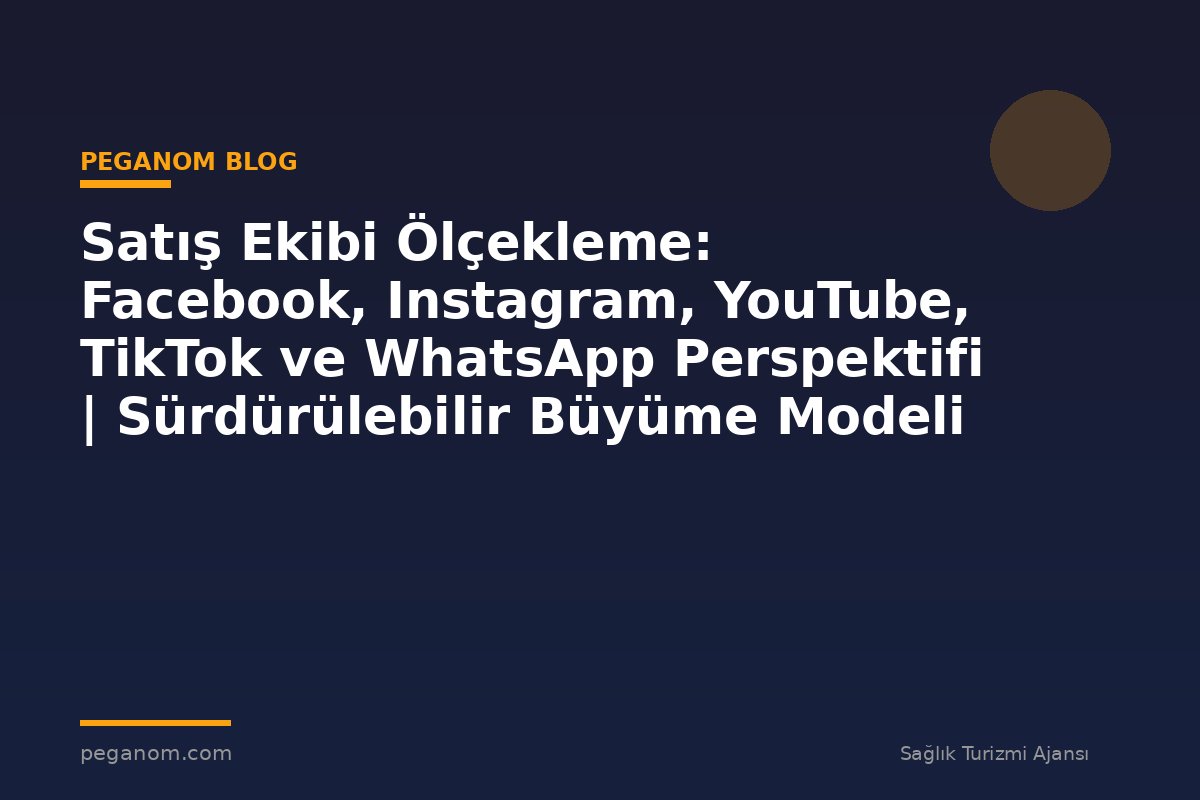 Satış Ekibi Ölçekleme: Facebook, Instagram, YouTube, TikTok ve WhatsApp Perspektifi | Sürdürülebilir Büyüme Modeli