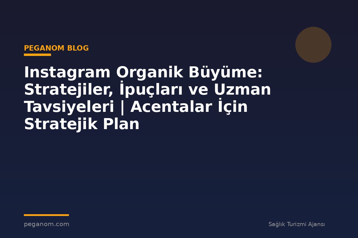 Instagram Organik Büyüme: Stratejiler, İpuçları ve Uzman Tavsiyeleri | Acentalar İçin Stratejik Plan