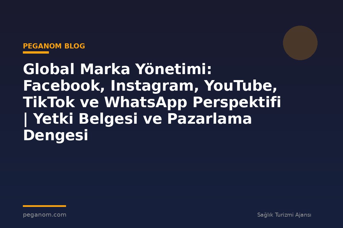Global Marka Yönetimi: Facebook, Instagram, YouTube, TikTok ve WhatsApp Perspektifi | Yetki Belgesi ve Pazarlama Dengesi