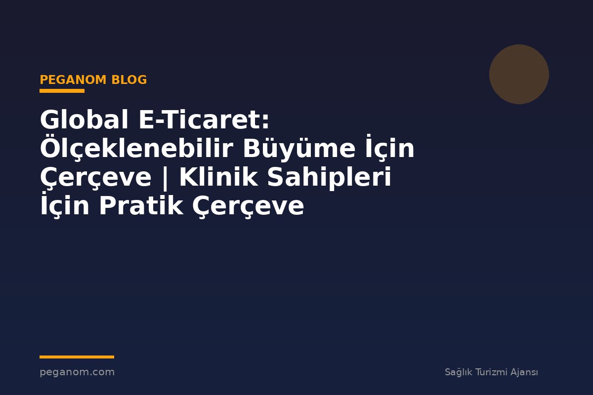 Global E-Ticaret: Ölçeklenebilir Büyüme İçin Çerçeve | Klinik Sahipleri İçin Pratik Çerçeve