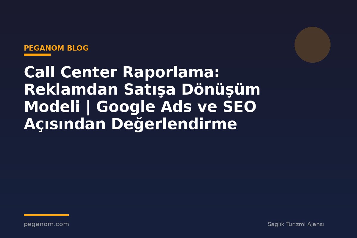 Call Center Raporlama: Reklamdan Satışa Dönüşüm Modeli | Google Ads ve SEO Açısından Değerlendirme