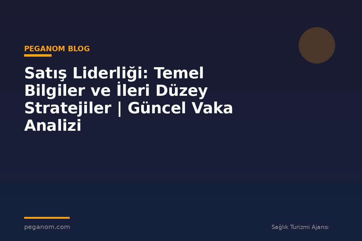 Satış Liderliği: Temel Bilgiler ve İleri Düzey Stratejiler | Güncel Vaka Analizi
