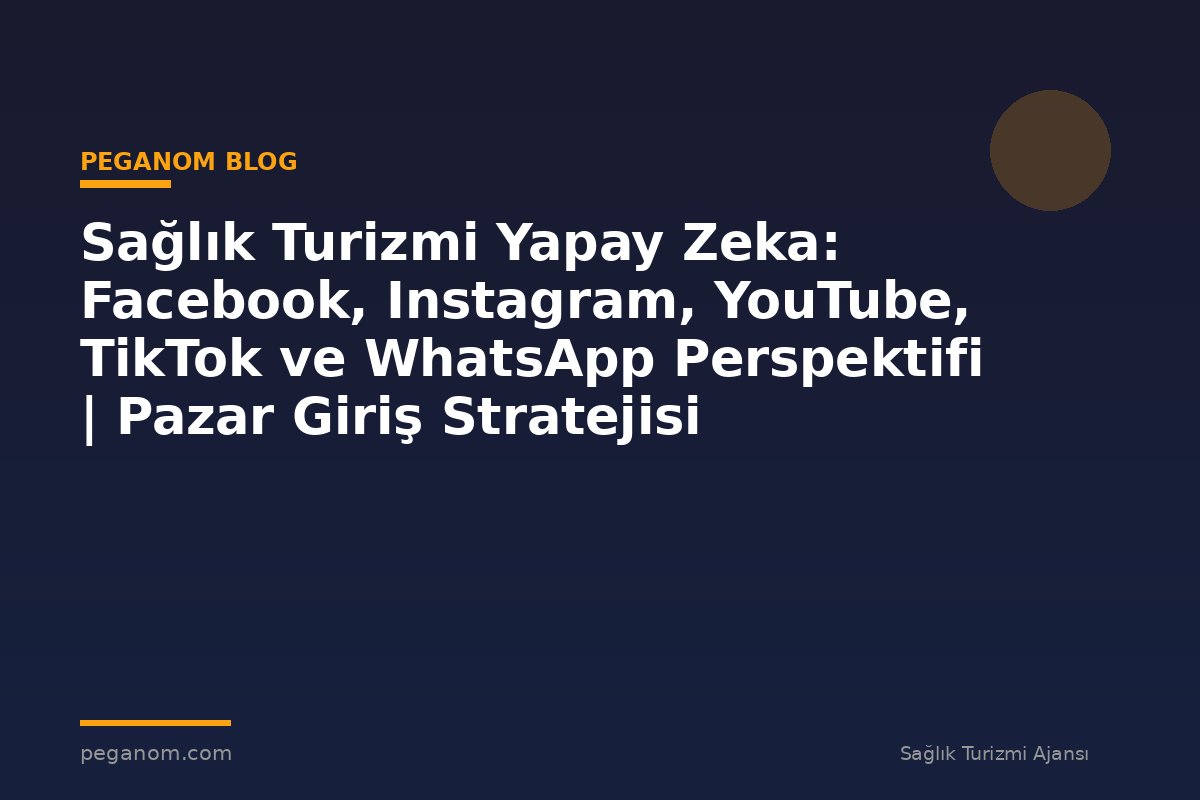 Sağlık Turizmi Yapay Zeka: Facebook, Instagram, YouTube, TikTok ve WhatsApp Perspektifi | Pazar Giriş Stratejisi
