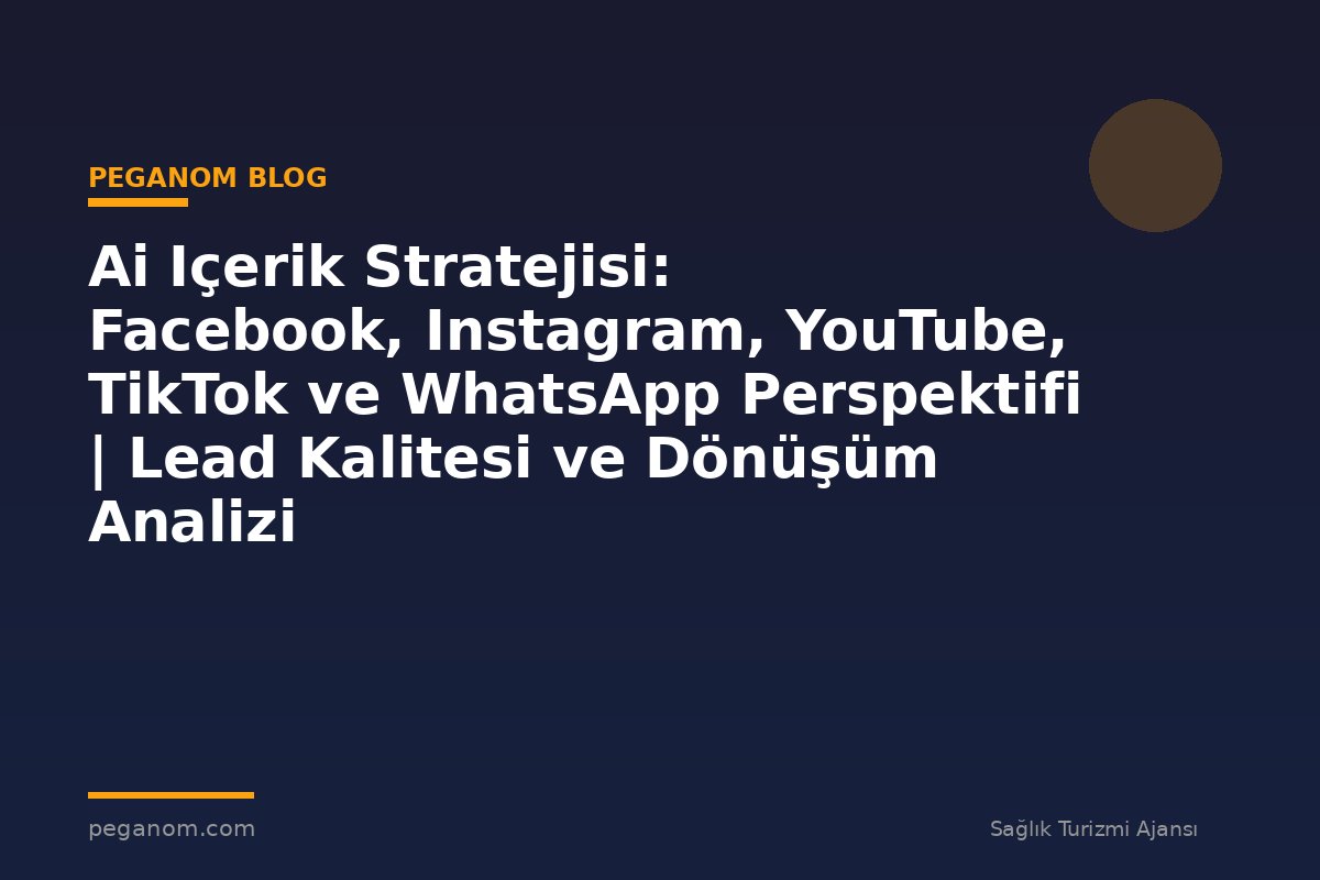 Ai Içerik Stratejisi: Facebook, Instagram, YouTube, TikTok ve WhatsApp Perspektifi | Lead Kalitesi ve Dönüşüm Analizi
