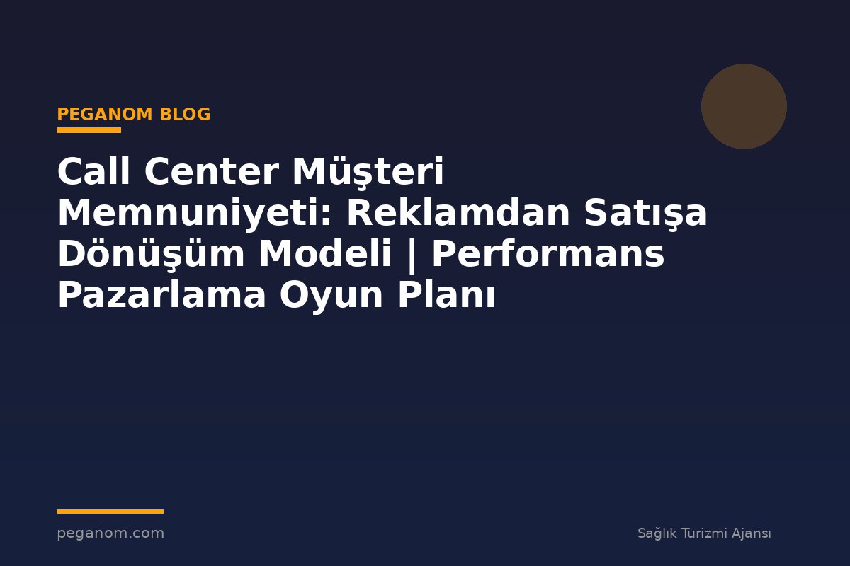 Call Center Müşteri Memnuniyeti: Reklamdan Satışa Dönüşüm Modeli | Performans Pazarlama Oyun Planı