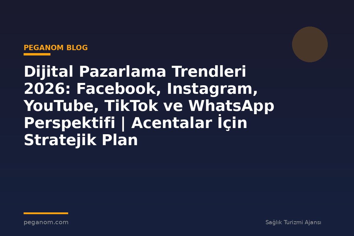 Dijital Pazarlama Trendleri 2026: Facebook, Instagram, YouTube, TikTok ve WhatsApp Perspektifi | Acentalar İçin Stratejik Plan