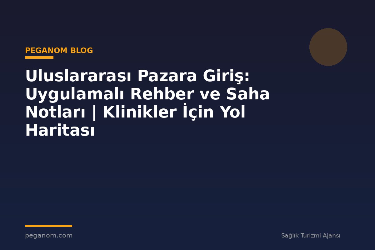 Uluslararası Pazara Giriş: Uygulamalı Rehber ve Saha Notları | Klinikler İçin Yol Haritası