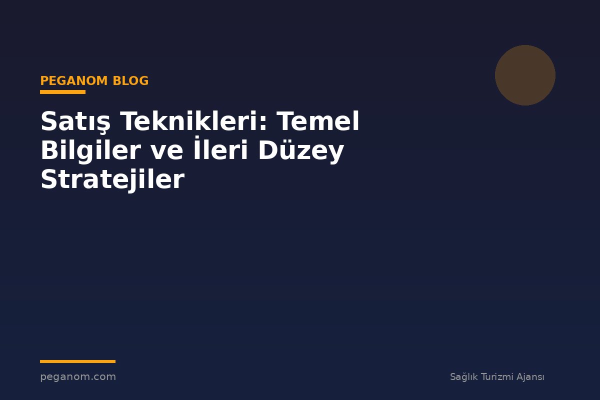 Satış Teknikleri: Temel Bilgiler ve İleri Düzey Stratejiler
