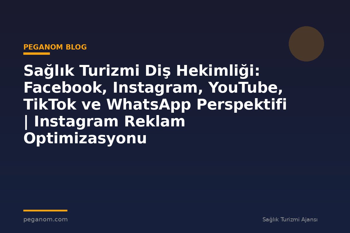 Sağlık Turizmi Diş Hekimliği: Facebook, Instagram, YouTube, TikTok ve WhatsApp Perspektifi | Instagram Reklam Optimizasyonu