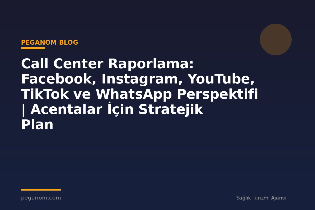 Call Center Raporlama: Facebook, Instagram, YouTube, TikTok ve WhatsApp Perspektifi | Acentalar İçin Stratejik Plan
