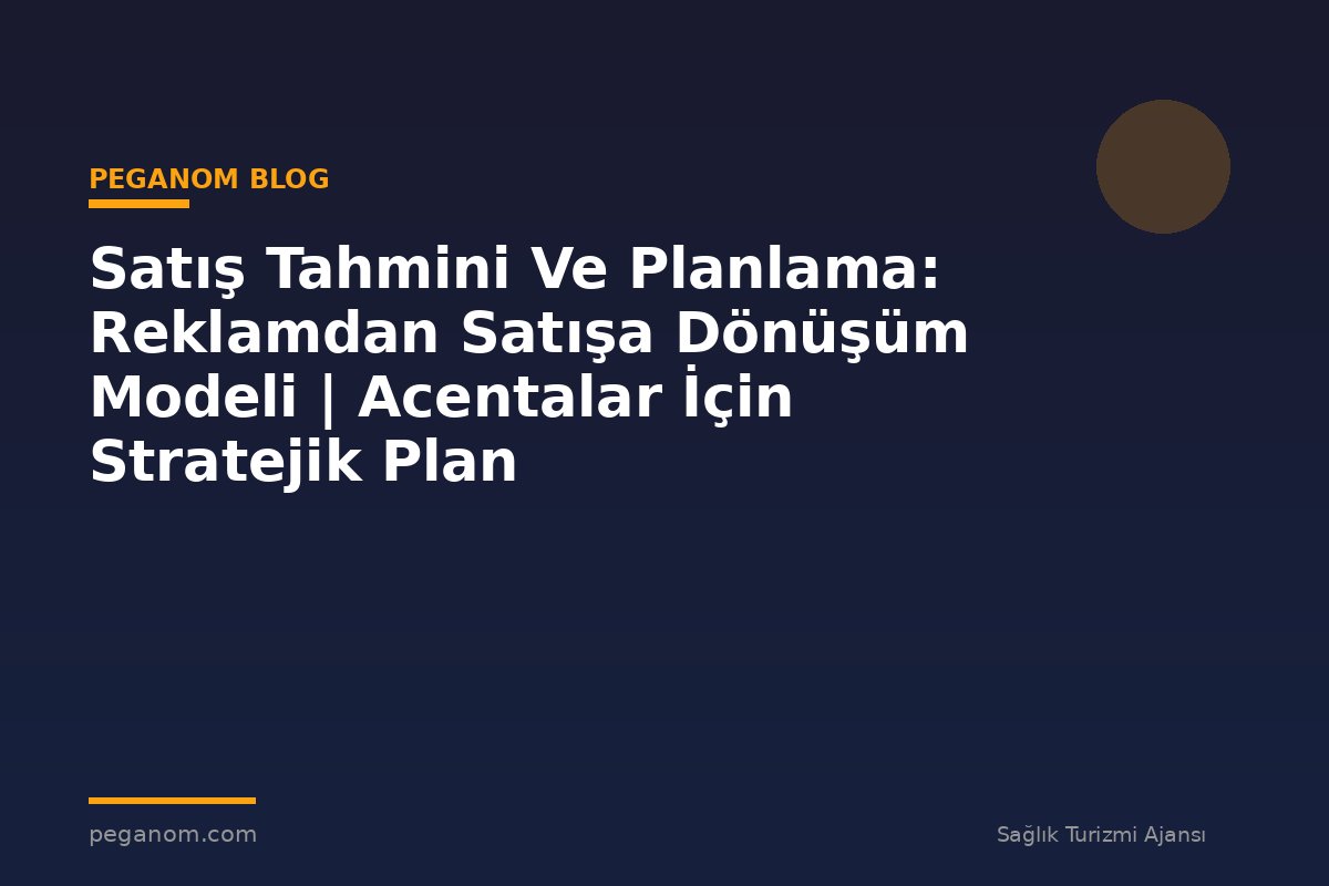 Satış Tahmini Ve Planlama: Reklamdan Satışa Dönüşüm Modeli | Acentalar İçin Stratejik Plan