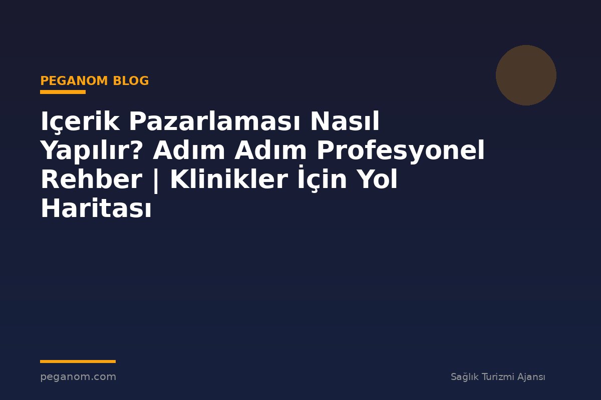Içerik Pazarlaması Nasıl Yapılır? Adım Adım Profesyonel Rehber | Klinikler İçin Yol Haritası