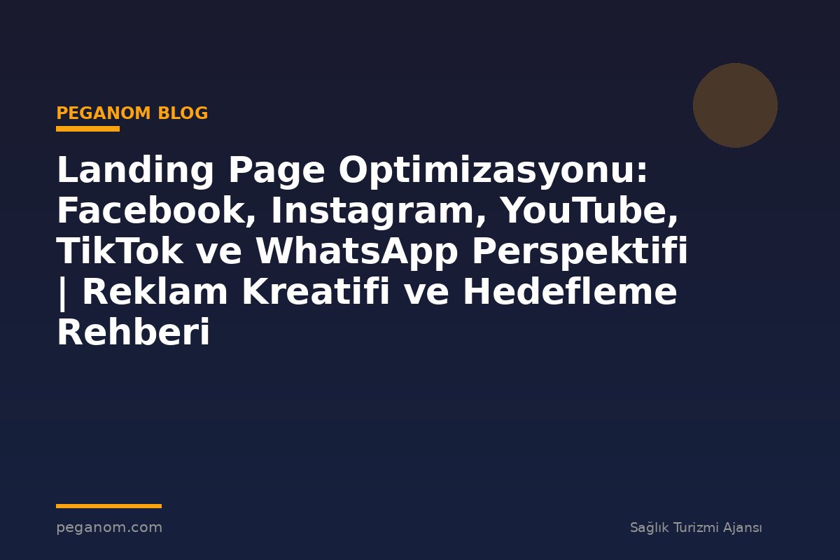 Landing Page Optimizasyonu: Facebook, Instagram, YouTube, TikTok ve WhatsApp Perspektifi | Reklam Kreatifi ve Hedefleme Rehberi