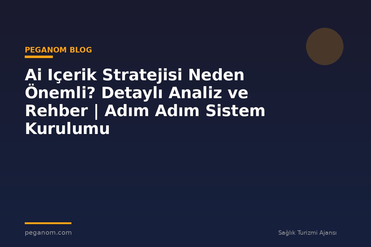 Ai Içerik Stratejisi Neden Önemli? Detaylı Analiz ve Rehber | Adım Adım Sistem Kurulumu