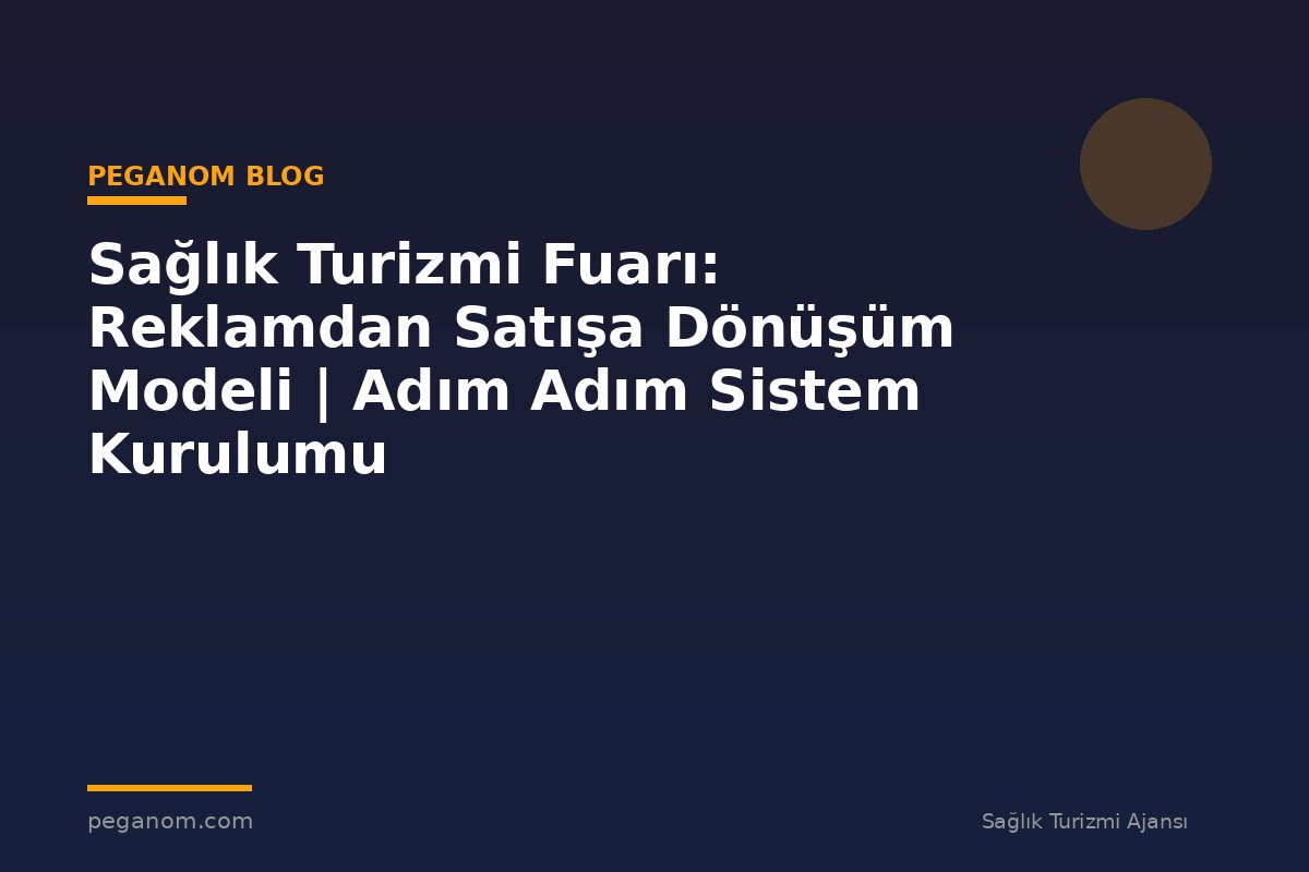 Sağlık Turizmi Fuarı: Reklamdan Satışa Dönüşüm Modeli | Adım Adım Sistem Kurulumu