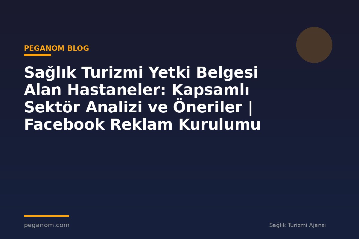 Sağlık Turizmi Yetki Belgesi Alan Hastaneler: Kapsamlı Sektör Analizi ve Öneriler | Facebook Reklam Kurulumu