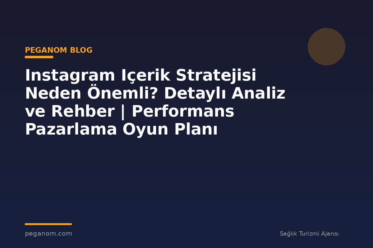 Instagram Içerik Stratejisi Neden Önemli? Detaylı Analiz ve Rehber | Performans Pazarlama Oyun Planı