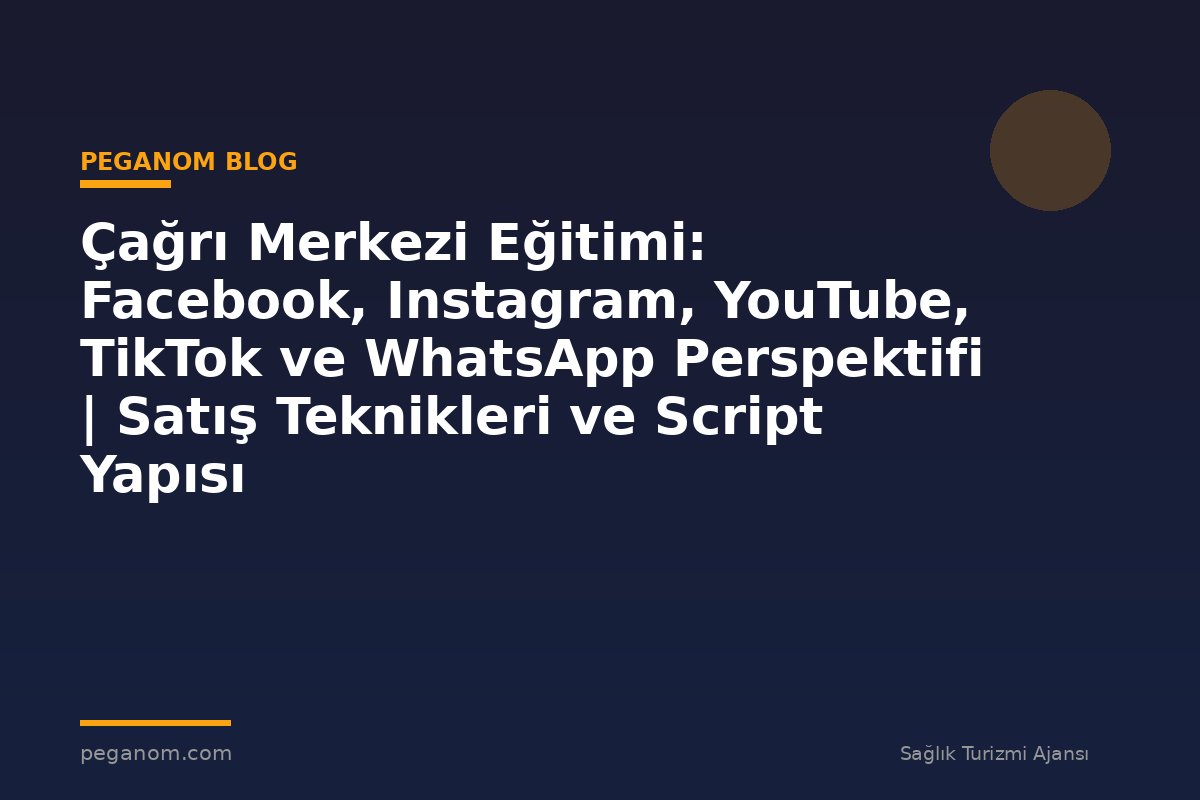 Çağrı Merkezi Eğitimi: Facebook, Instagram, YouTube, TikTok ve WhatsApp Perspektifi | Satış Teknikleri ve Script Yapısı
