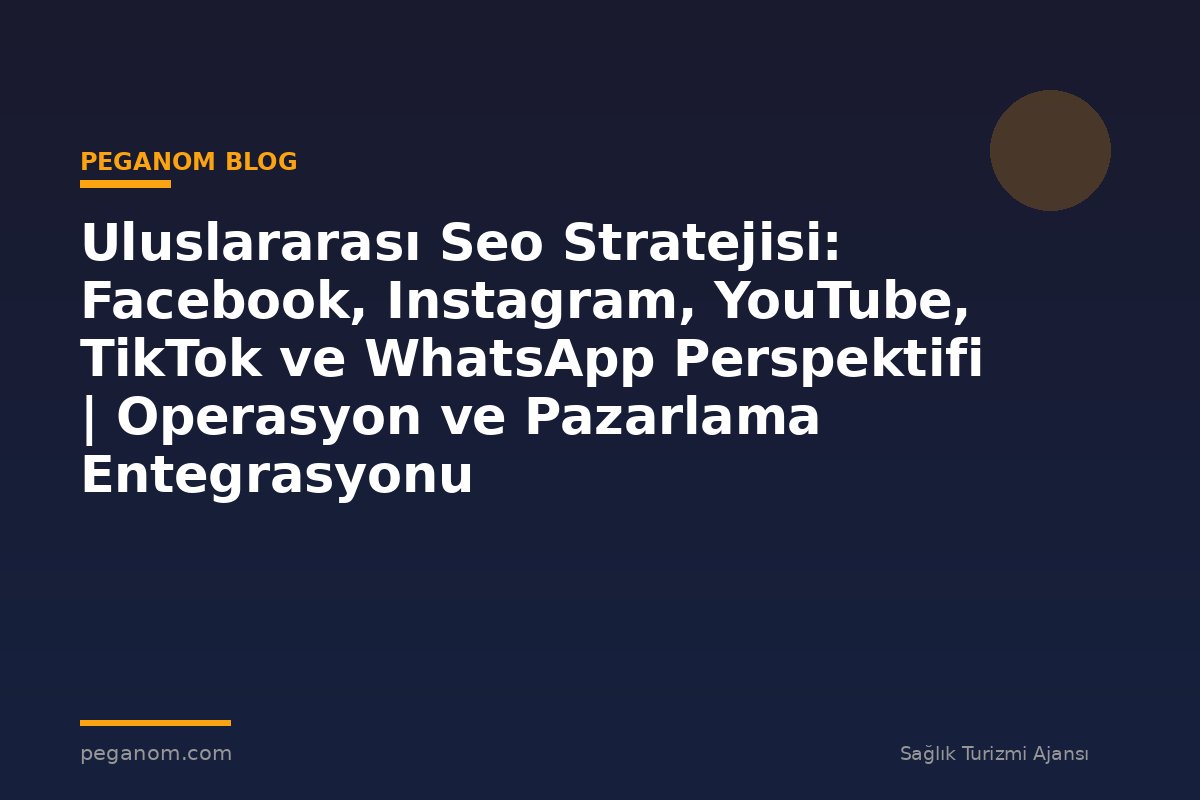 Uluslararası Seo Stratejisi: Facebook, Instagram, YouTube, TikTok ve WhatsApp Perspektifi | Operasyon ve Pazarlama Entegrasyonu