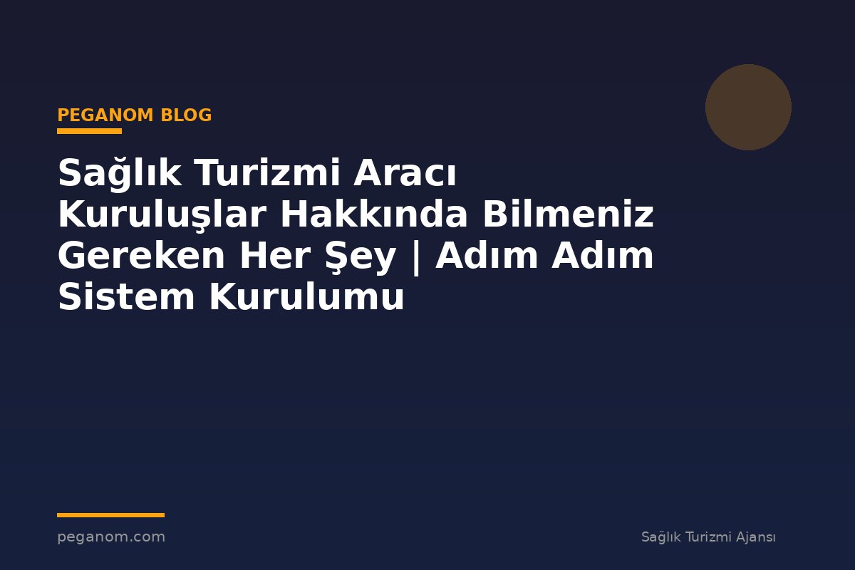 Sağlık Turizmi Aracı Kuruluşlar Hakkında Bilmeniz Gereken Her Şey | Adım Adım Sistem Kurulumu