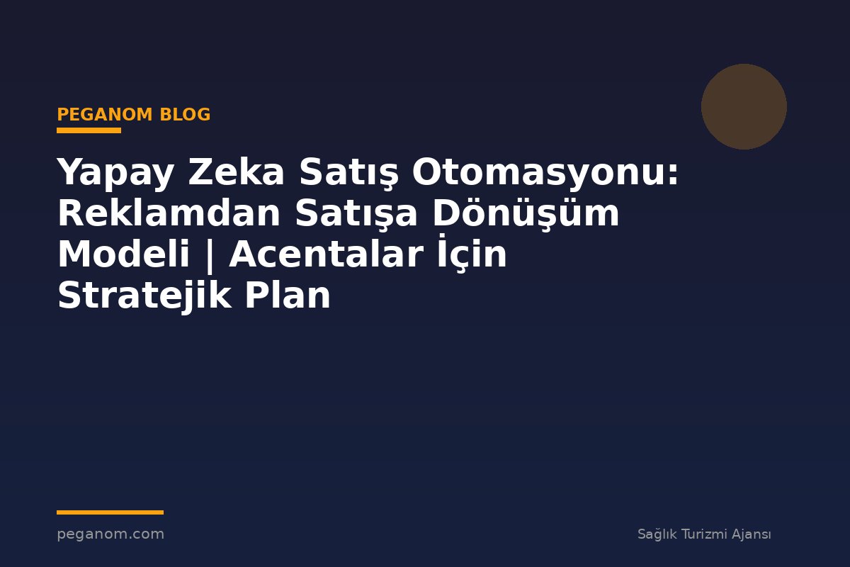 Yapay Zeka Satış Otomasyonu: Reklamdan Satışa Dönüşüm Modeli | Acentalar İçin Stratejik Plan