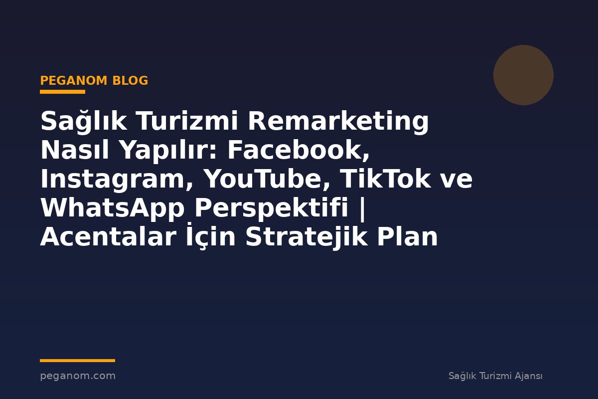Sağlık Turizmi Remarketing Nasıl Yapılır: Facebook, Instagram, YouTube, TikTok ve WhatsApp Perspektifi | Acentalar İçin Stratejik Plan