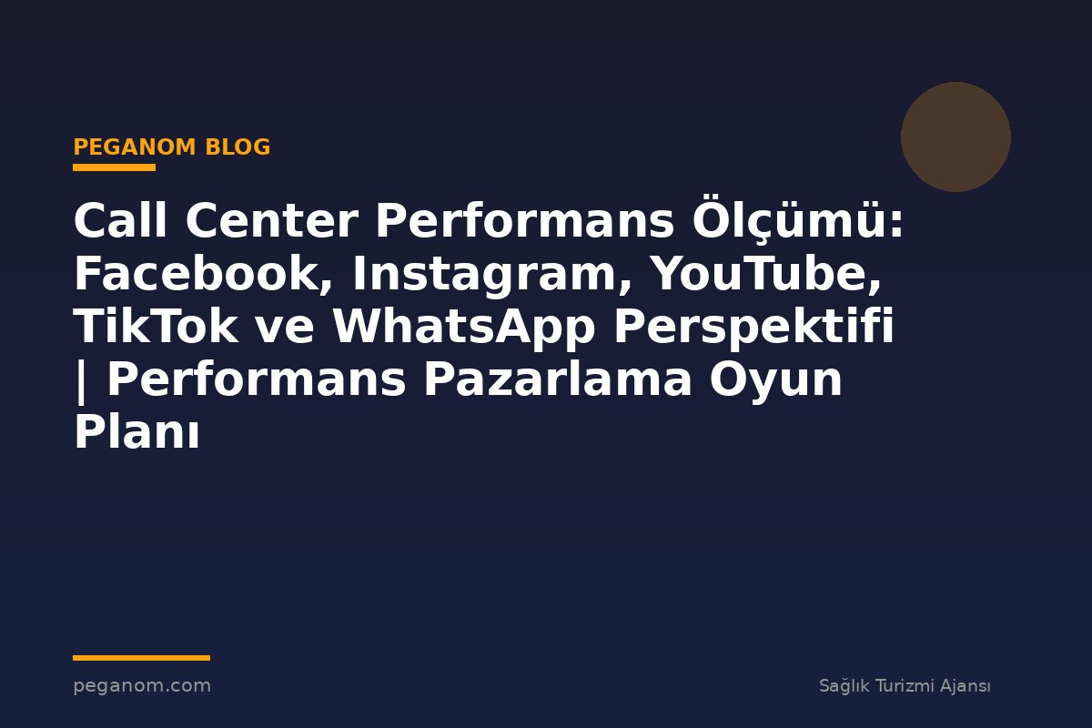Call Center Performans Ölçümü: Facebook, Instagram, YouTube, TikTok ve WhatsApp Perspektifi | Performans Pazarlama Oyun Planı