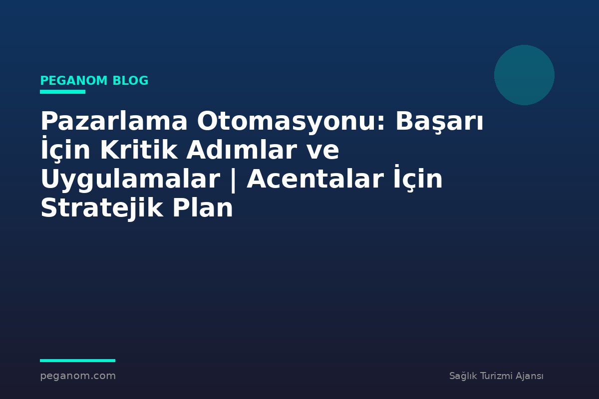 Pazarlama Otomasyonu: Başarı İçin Kritik Adımlar ve Uygulamalar | Acentalar İçin Stratejik Plan