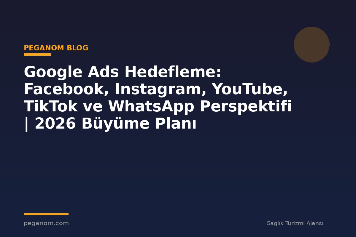 Google Ads Hedefleme: Facebook, Instagram, YouTube, TikTok ve WhatsApp Perspektifi | 2026 Büyüme Planı