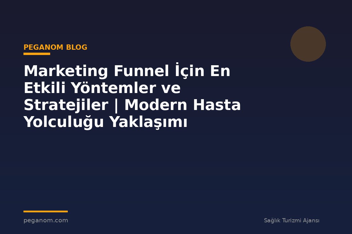 Marketing Funnel İçin En Etkili Yöntemler ve Stratejiler | Modern Hasta Yolculuğu Yaklaşımı