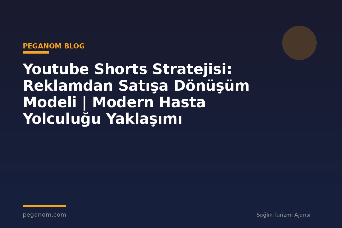 Youtube Shorts Stratejisi: Reklamdan Satışa Dönüşüm Modeli | Modern Hasta Yolculuğu Yaklaşımı