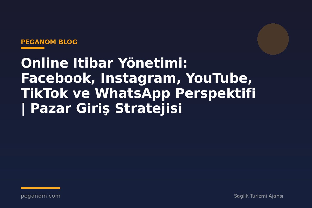Online Itibar Yönetimi: Facebook, Instagram, YouTube, TikTok ve WhatsApp Perspektifi | Pazar Giriş Stratejisi
